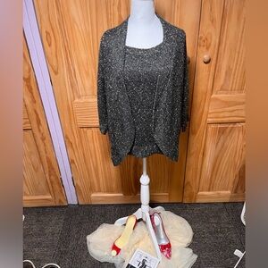 Chico's Black Cardigan Sweater Set